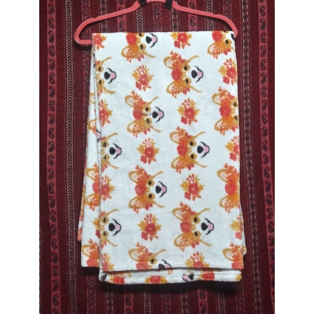 Sleeping Partners Plush Blanket Throw Dog-print Soft 50" x 70" puppy dog-lovers